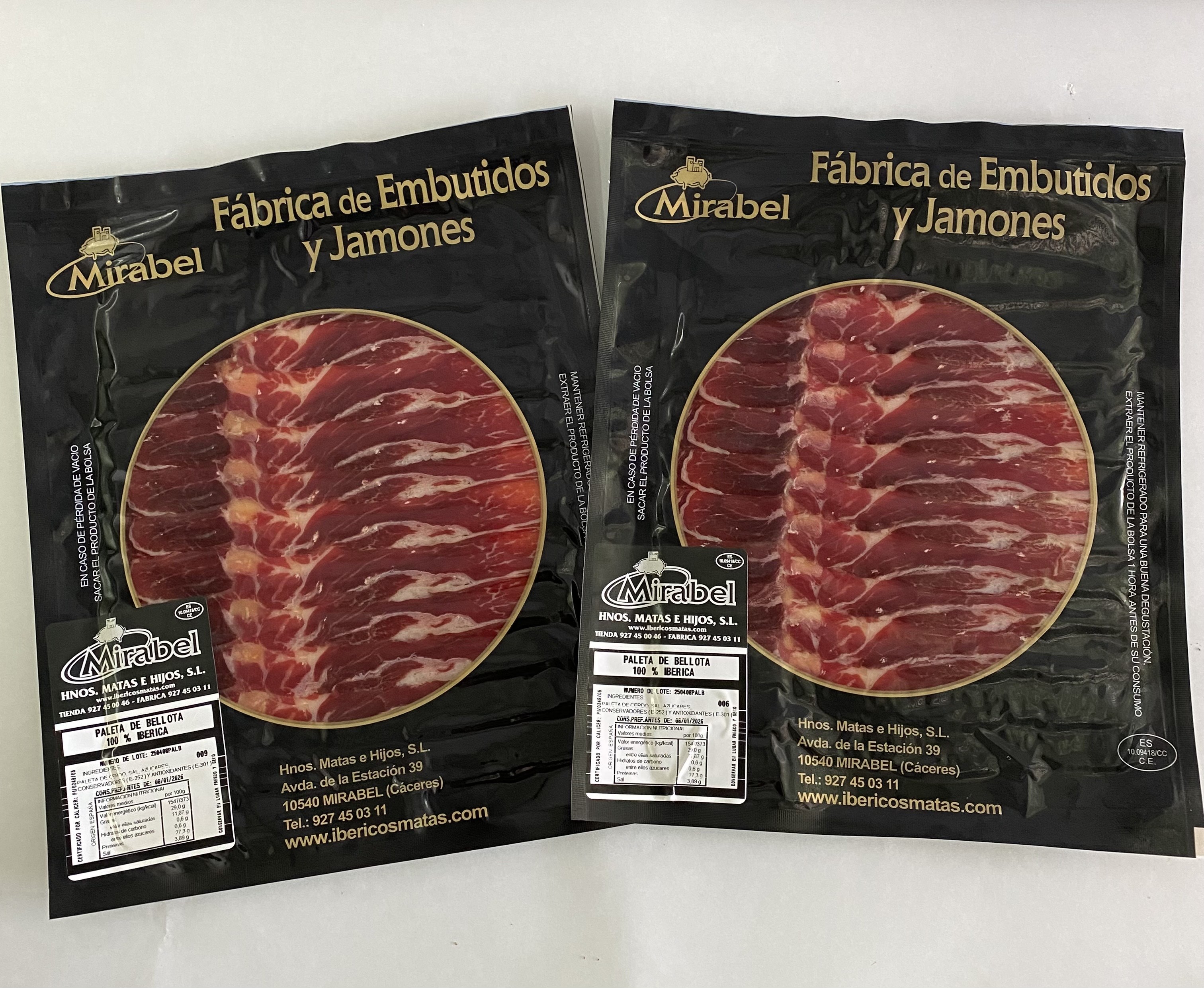 PALETA DE BELLOTA 100% IBÉRICA LONCHEADA