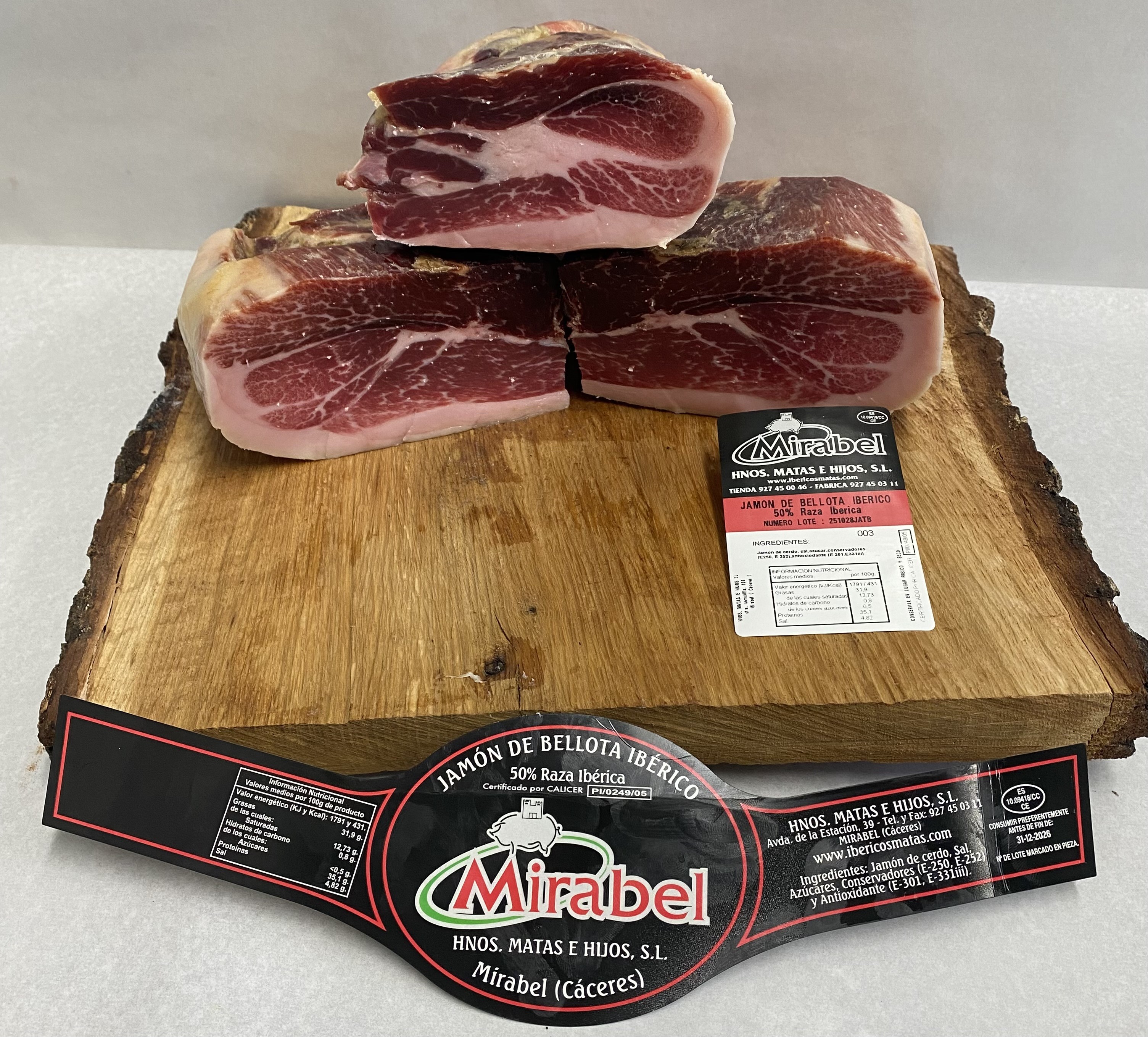 CENTROS DE JAMÓN DE BELLOTA IBÉRICO DESHUESADO -50% RAZA IBÉRICA