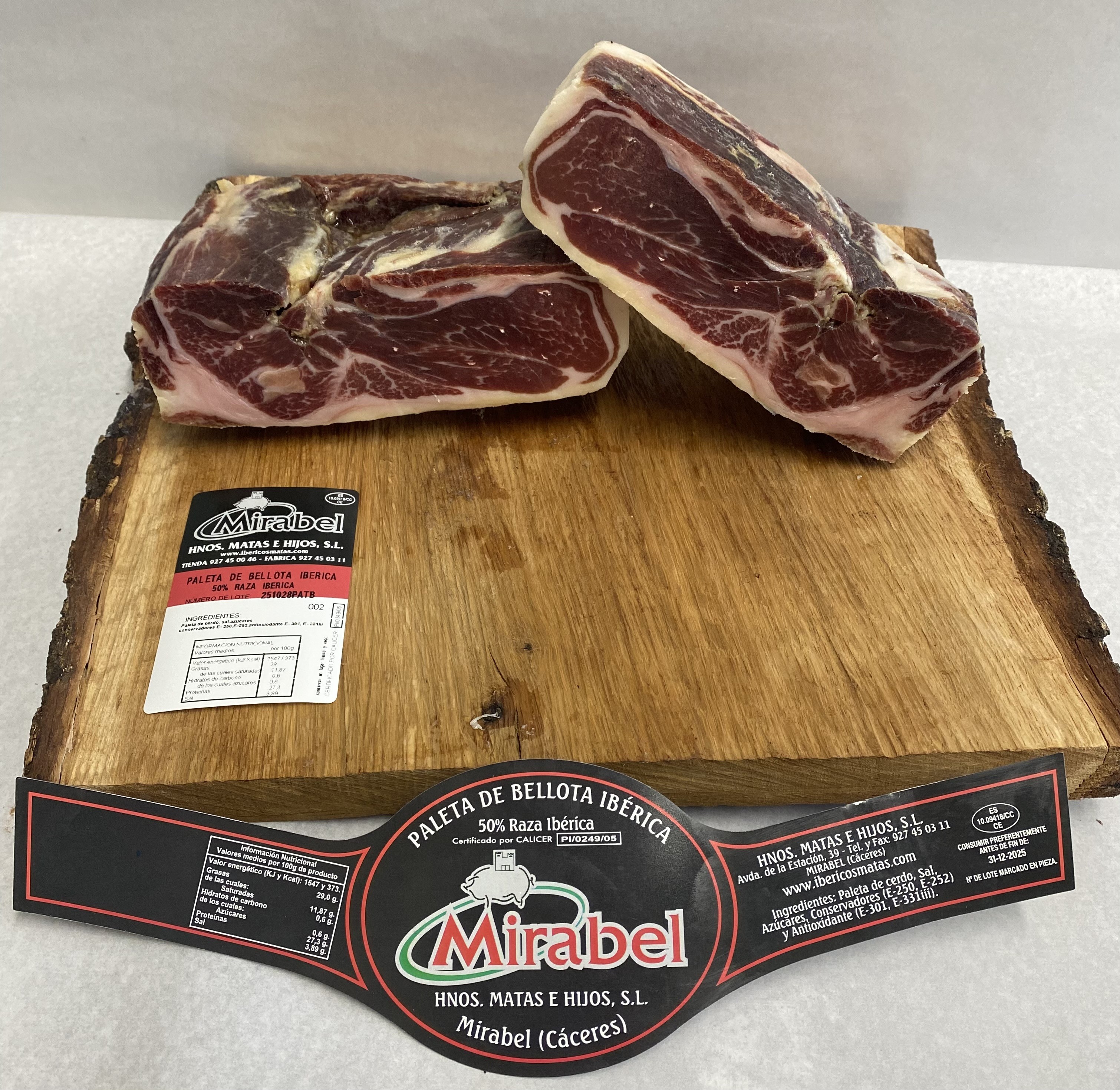 MEDIA PALETA DE BELLOTA IBÉRICA DESHUESADA - 50% RAZA IBÉRICA
