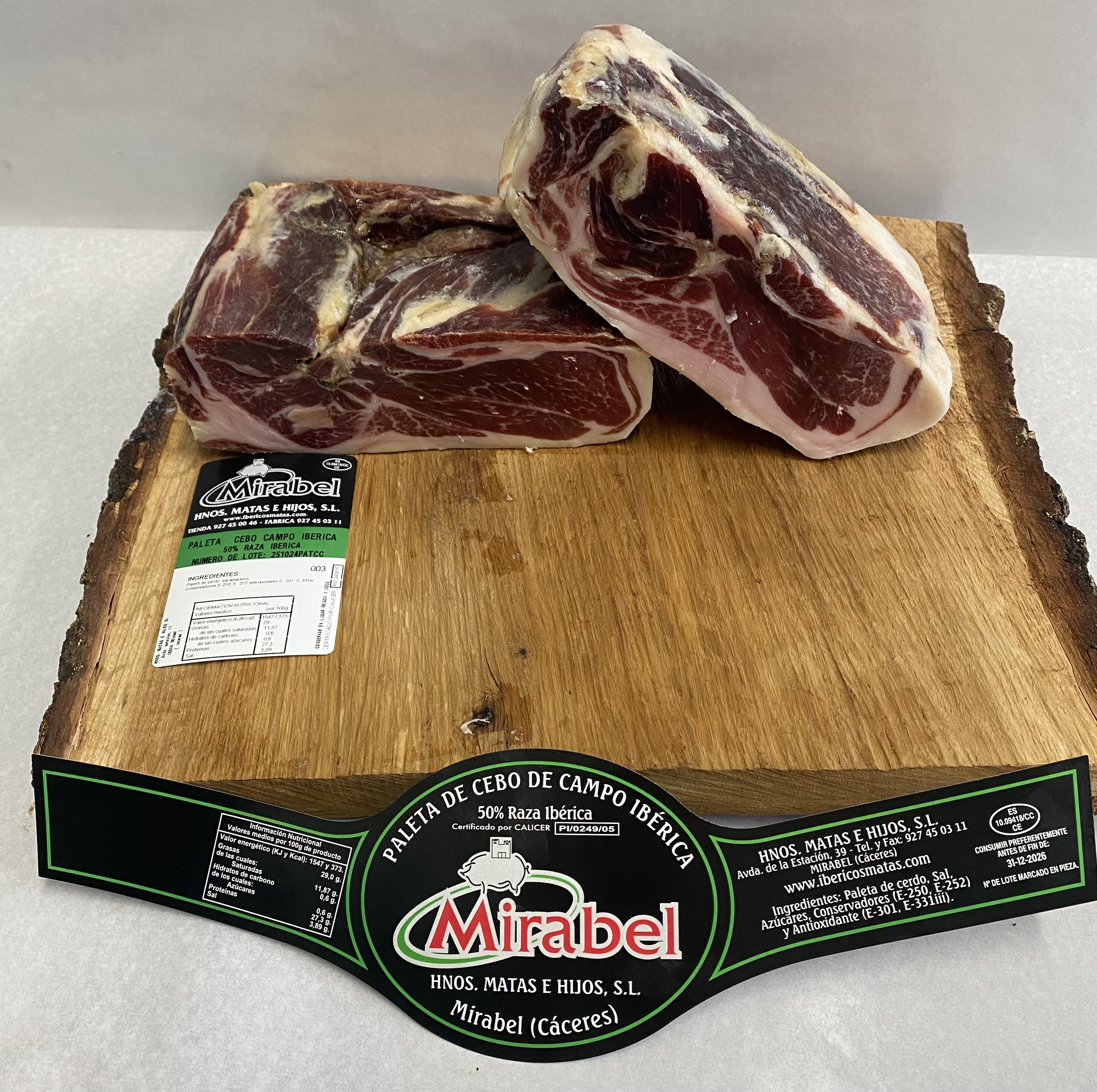 MEDIA PALETA DE CEBO DE CAMPO IBÉRICA  DESHUESADA - 50% RAZA IBÉRICA